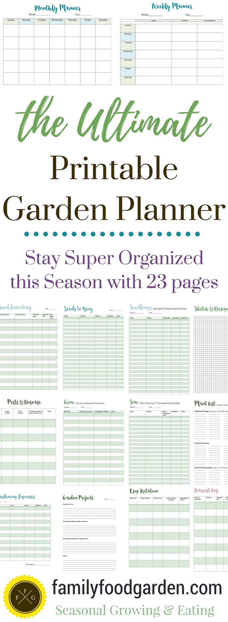 Garden Layout Planner Free Printable